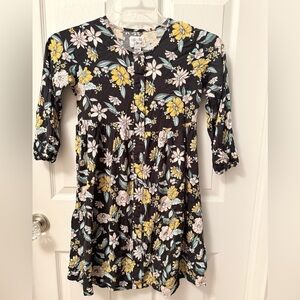 Colorful Planet BOHO Long Sleeve Floral Dress Girl's Size 7/8 EUC